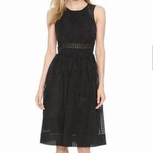 Elizabeth and James Heidi Midi Dress Black Eyelet Sz 0